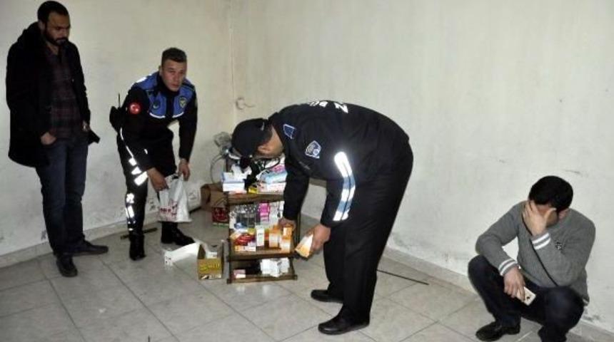 Gaziantep'te Suriyelinin Ruhsatsız Eczanesine Baskın