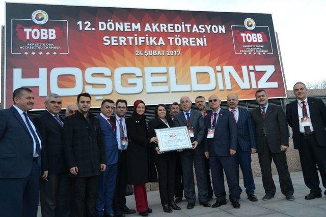 Kayseri Ticaret Odası A Sınıfı Tobb Akreditasyon Belgesini Aldı