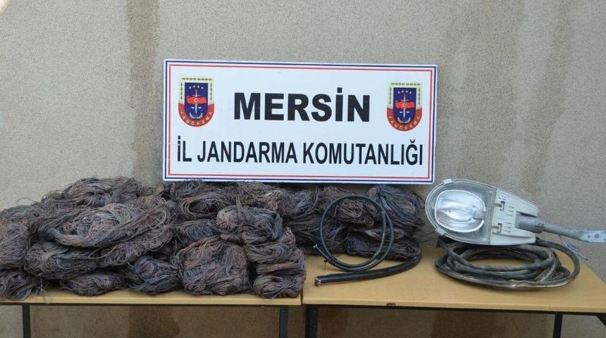 Mersin&rsquo;de Kablo Hırsızlığı
