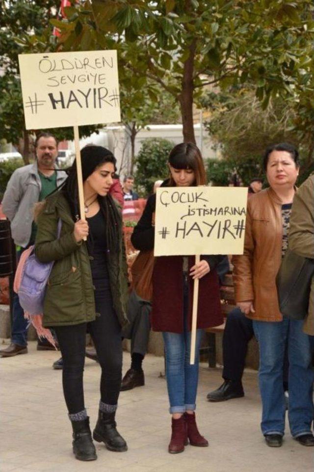 Manisa'da Kadınlardan 'hayır' Eylemi