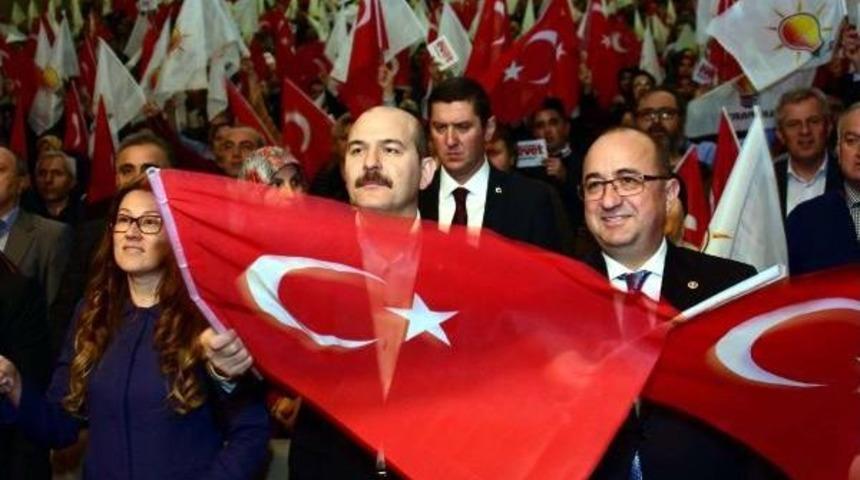 Bakan Soylu, &Ccedil;anakkale'de 'evet' Oyu Istedi