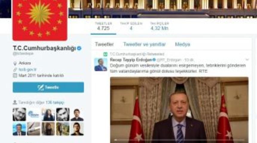 Cumhurbaşkanı Erdoğan&rsquo;dan Doğum G&uuml;n&uuml; Teşekk&uuml;r&uuml;