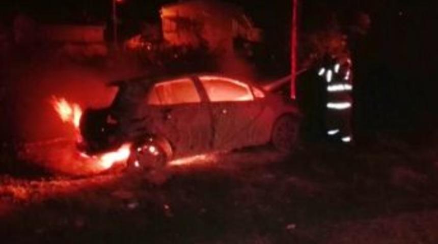 Otomobil Alev Alev Yandı