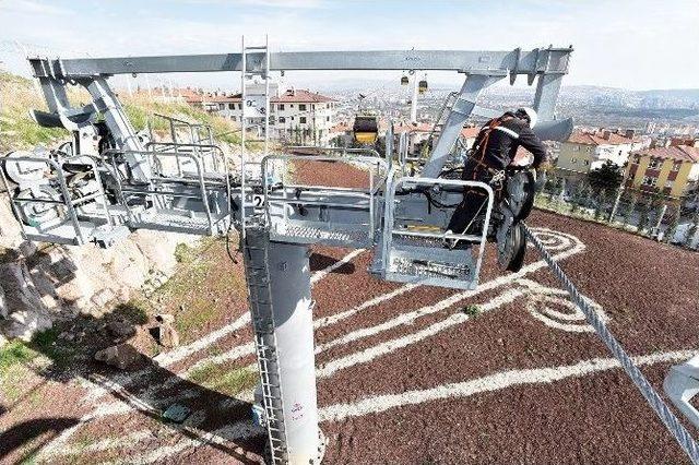 Bakım Çalışması Tamamlanan Teleferik Hattı Hizmette