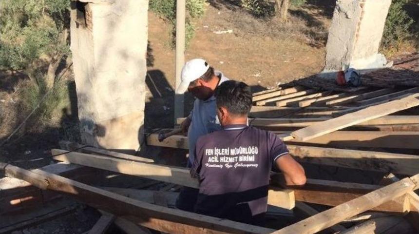 Gazinin U&ccedil;an &Ccedil;atısı Onarılıyor