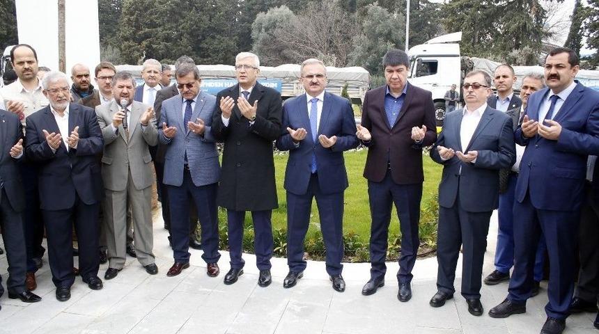 Antalya&rsquo;dan Halep&rsquo;e 10 Tır İnsani Yardım