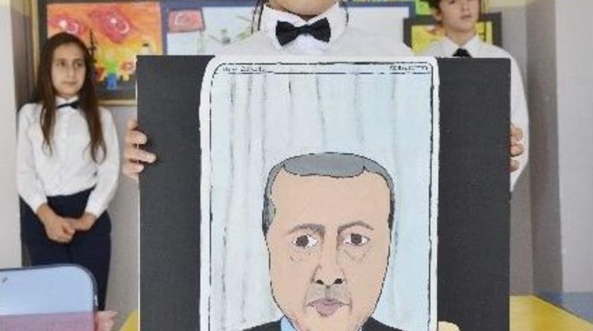 Darbe Girişiminden Etkilenen Öğrenci Cumhurbaşkanının Facetime Görüşmesini Resmetti