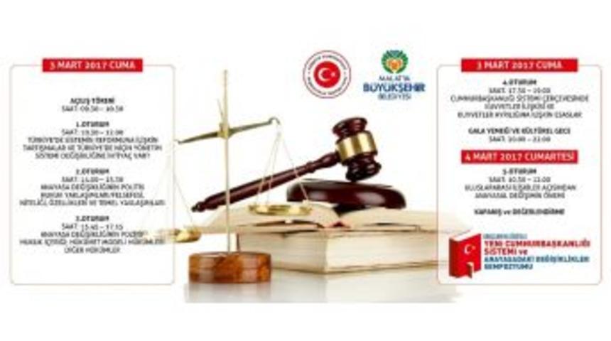 Cumhurbaşkanlığı Sistemi Ve Anayasa Değişikliği İle İlgili Sempozyum Düzenlenecek