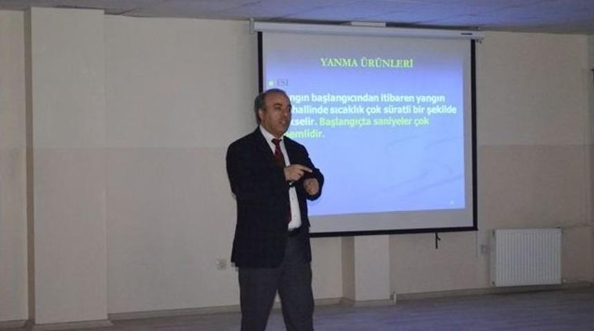 Kahta Milli Eğitim M&uuml;d&uuml;rl&uuml;ğ&uuml; Yangın Eğitimi Verdi