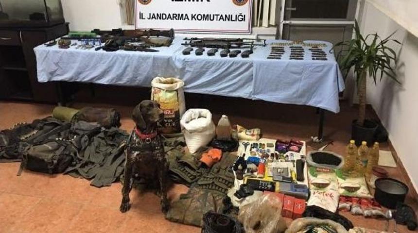 İzmir Kırsalında Pkk'ya Ait Cephanelik Ortaya &Ccedil;ıkartıldı