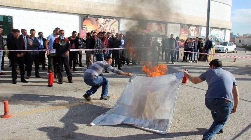 Avm&rsquo;de Yangın Tatbikatı