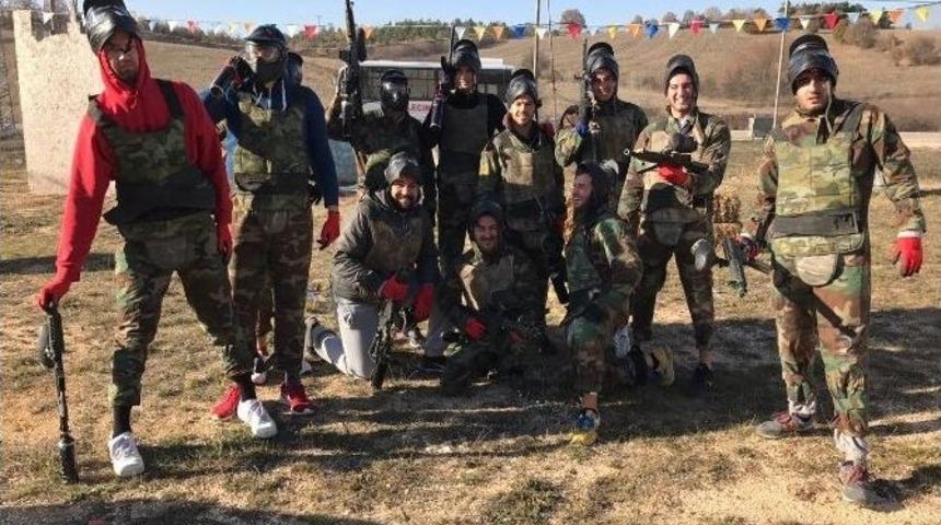 Tb2l Temsilcisi Bilecik Belediyesi Basketbol Kul&uuml;b&uuml; Oyuncular Paintballda Stres Attı
