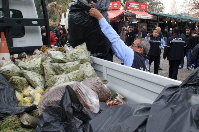 Sağlıksız Koşullarda Üretilen Kuru Gıda Maddeleri İmha Edildi