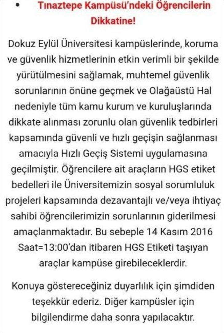 Kampüse Giriş Öğrenciye Paralı, Öğretim Üyeleri Ve İdari Personele Bedava G5