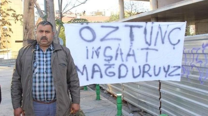 Paralarını Alamayan İnşaat İş&ccedil;ileri Grev Yaptı