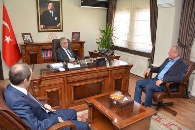 D&uuml;zce Belediye Başkanı Keleş ten Kayyum Başkan Epcim e Ziyaret 1