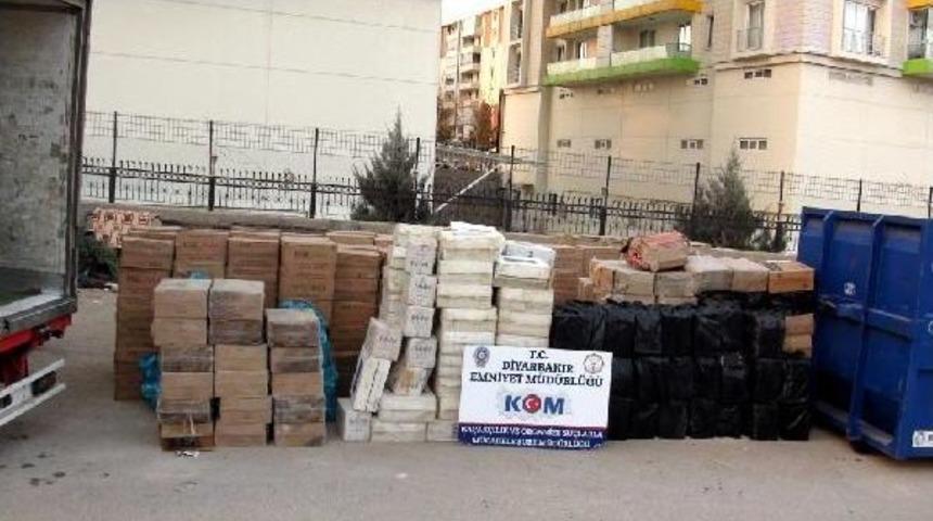 Diyarbakır'da 2 Milyon 282 Bin Liralık Ka&ccedil;ak Sigara Ele Ge&ccedil;irildi