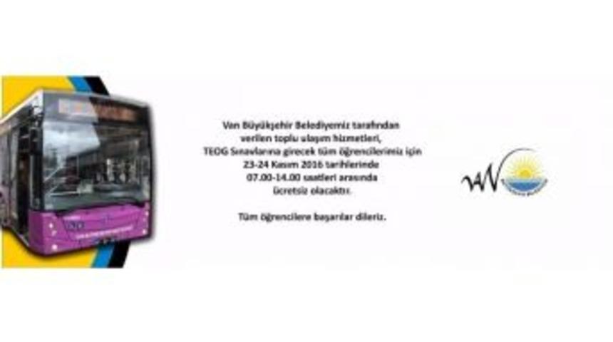 Van&rsquo;da &Ouml;ğrencilere &Uuml;cretsiz Ulaşım