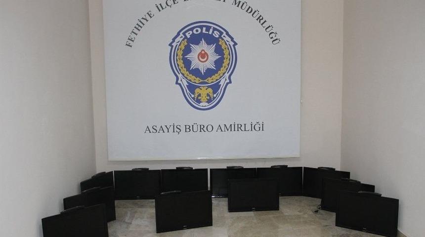 Fethiye&rsquo;de 51 Adet Televizyon &Ccedil;alan Ş&uuml;pheliler Yakalandı