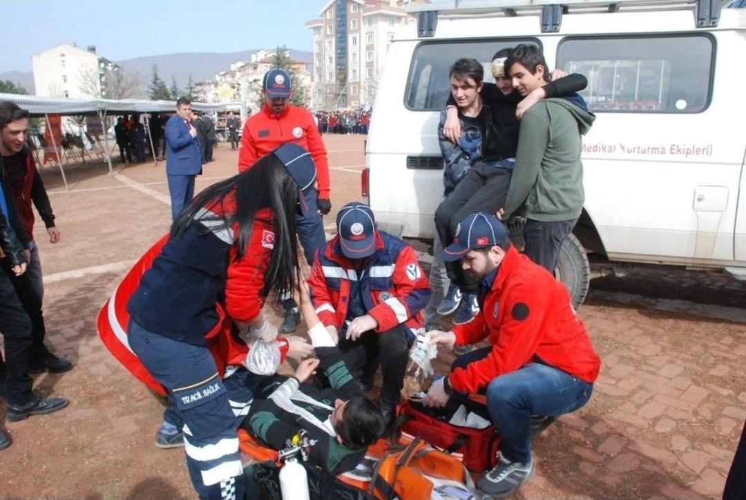 Tokat&rsquo;ta Okulda Deprem Tatbikatı