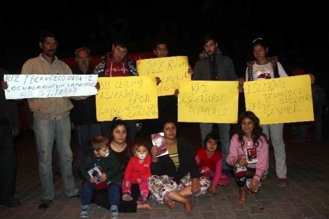 Salihli&rsquo;de Mağdur Ailelerden &Ccedil;ıplak Ayaklı Eylem