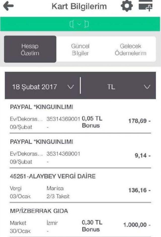 Manisalı Gencin Kredi Kartından Avustralya'da Harcama Yapıldı