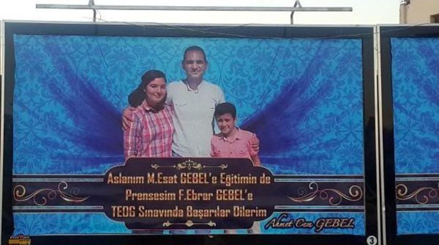 Teog'a Girecek &Ccedil;ocuklarına Afişle Başarılar Diledi