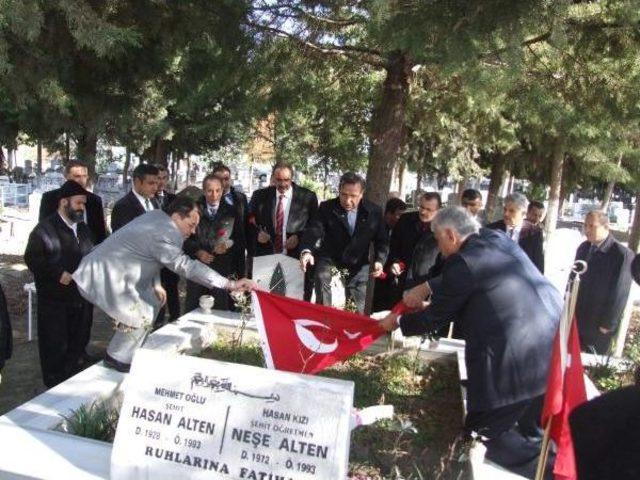 Bismil'de Şehit Edilen Şarköylü Öğretmen Mezarı Başında Anıldı