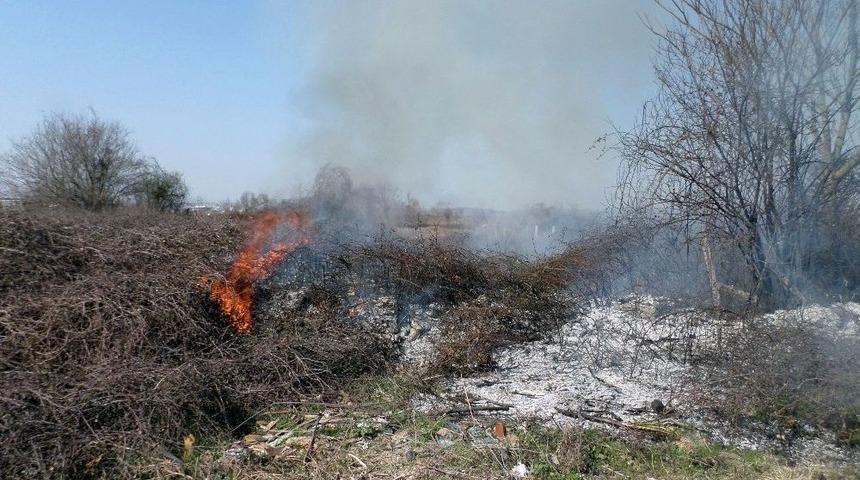 &Ccedil;alılık Yangını İtfaiye Ekiplerince S&ouml;nd&uuml;r&uuml;ld&uuml;