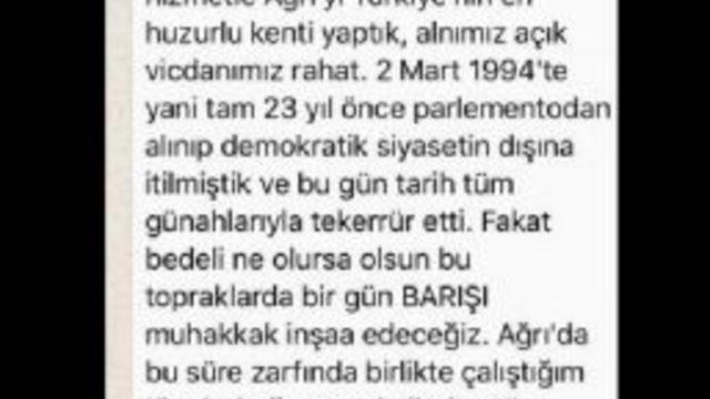Ağrı Belediye Başkanı Dbp'li Sırrı Sakık Görevden Alındı (2)