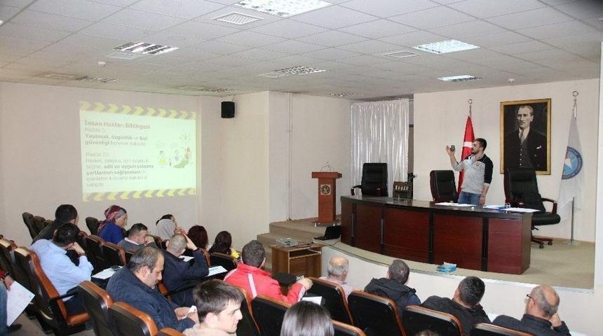 Belediye Personeline İş Sağlığı Ve G&uuml;venliği Eğitimi Verildi