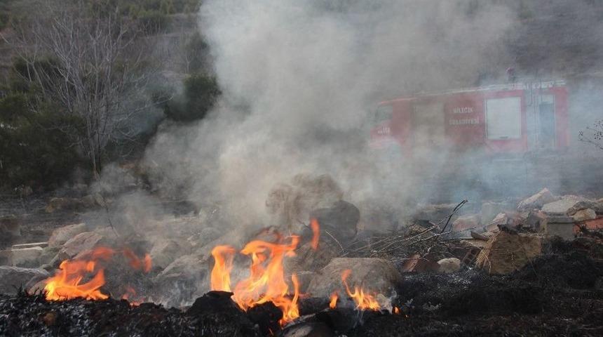 Havaların Isınmasıyla Ot Yangınları Başladı