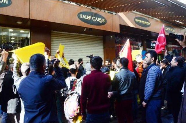 Gaziantep'te Halep Çarşısı Esnafından Yıkım Kararına  Protesto