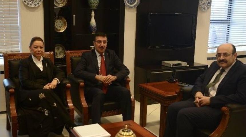 Bakan T&uuml;fenkci, Y&ouml;k Başkanı Sara&ccedil;&rsquo;la G&ouml;r&uuml;şt&uuml;