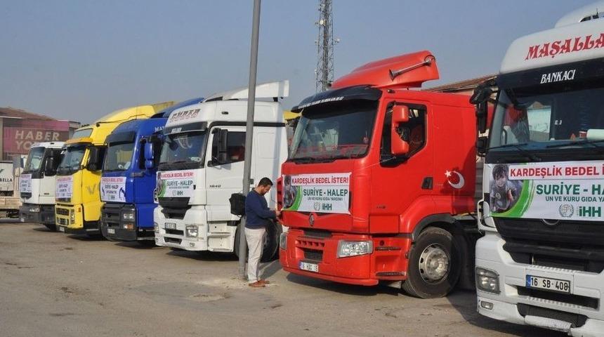 İnegöl’den Suriye’ye 6 Tır Yardım