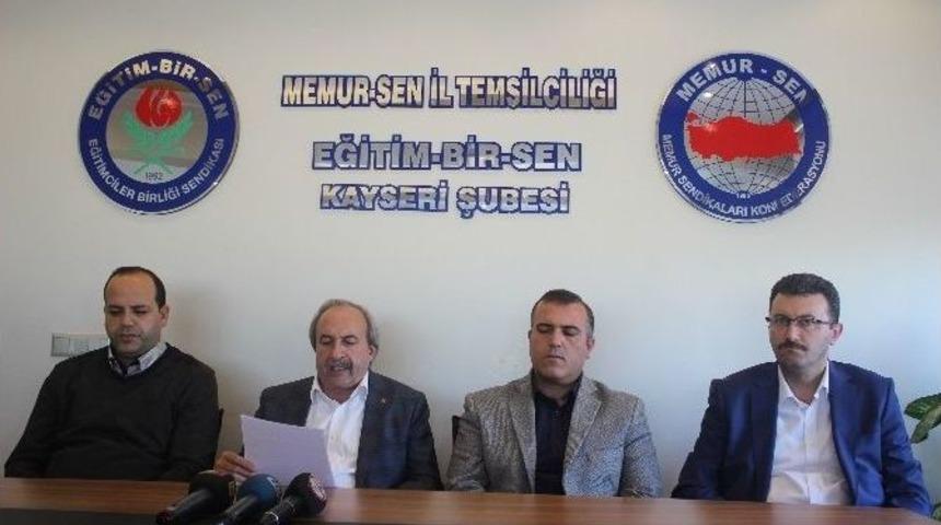 Eğitim Bir-sen Kayseri Şube Başkanı Aydın Kalkan: