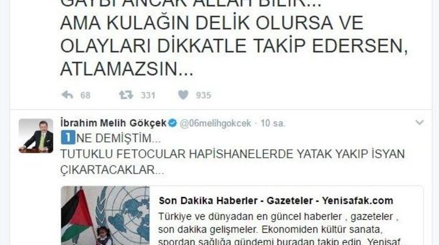 Başkan G&ouml;k&ccedil;ek&rsquo;ten Cezaevindeki Yangına İlişkin A&ccedil;ıklama