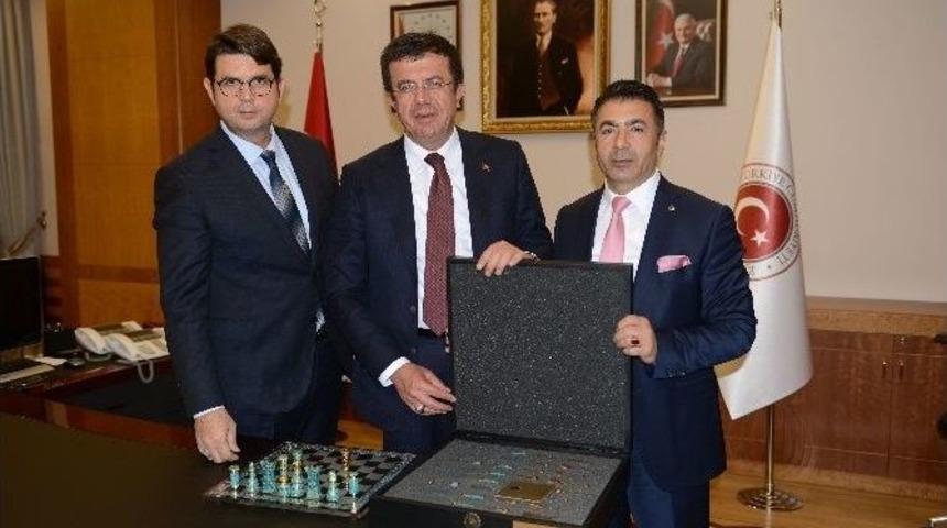 Denizli Ticaret Odası, Bakan Zeybekci&rsquo;yi Ziyaret Etti