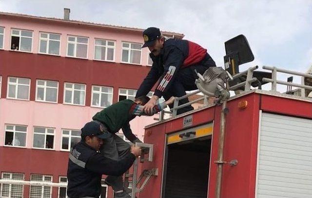 Sungurlu’daki Yangın Tatbikatı Gerçeği Aratmadı