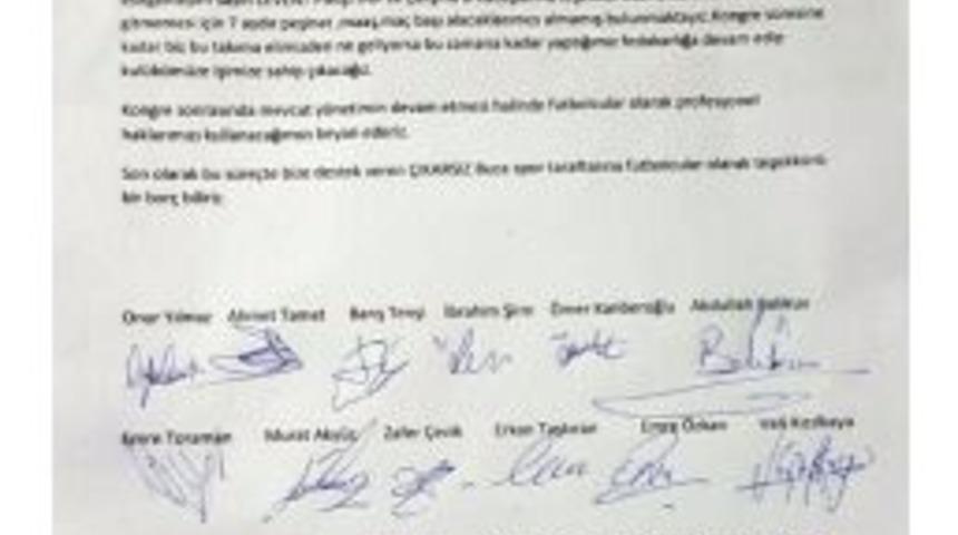 Bucasporlu Futbolculardan &ldquo;başkan Kayışlı&rsquo;yı İstemiyoruz&rdquo; A&ccedil;ıklaması