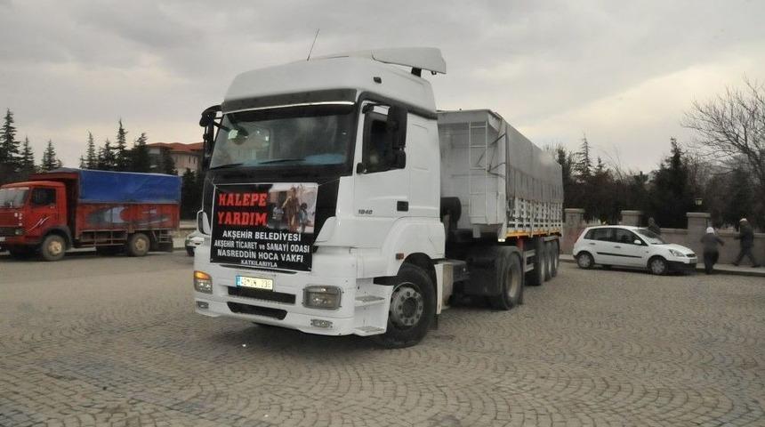 Akşehir&rsquo;den Halep&rsquo;e Yardım Tırı