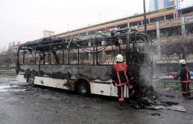 Bayrampaşa'da, Servis Otobüsü Alev Alev Yandı (2)