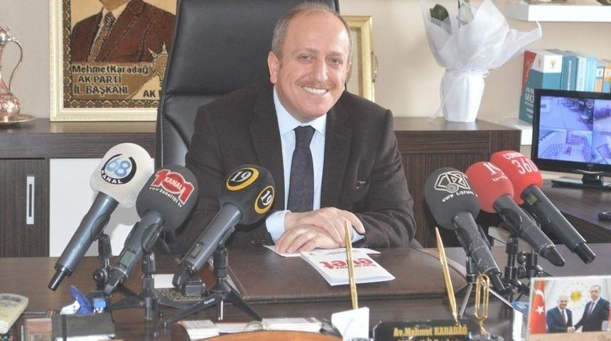 Ak Parti &Ccedil;orum İl Başkanı Mehmet Karadağ;