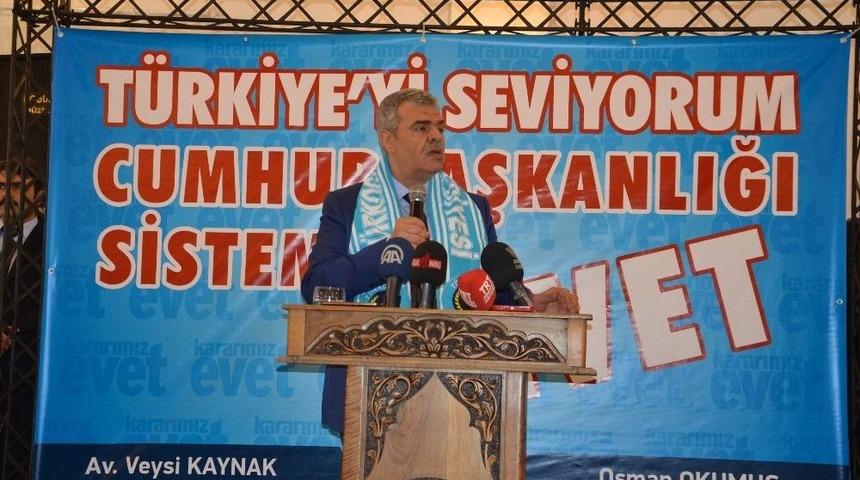 Başbakan Yardımcısı Kaynak, Referandum Kampanyasına Türkoğlu’ndan Başladı