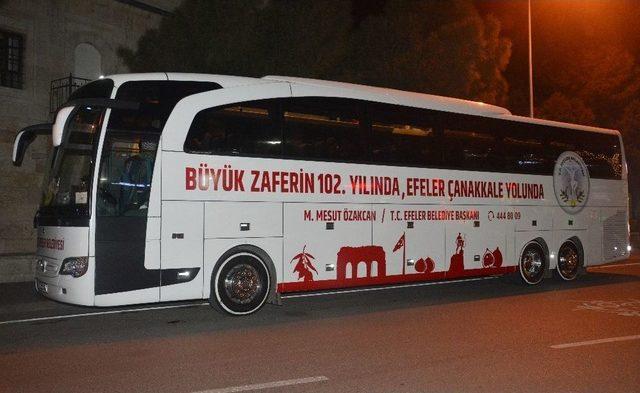 Başkan Özakcan, Efeler Halkını Çanakkale’ye Uğurladı