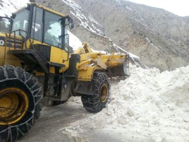 Hakkari- Van Karayoluna Düşen Çığ Temizlendi