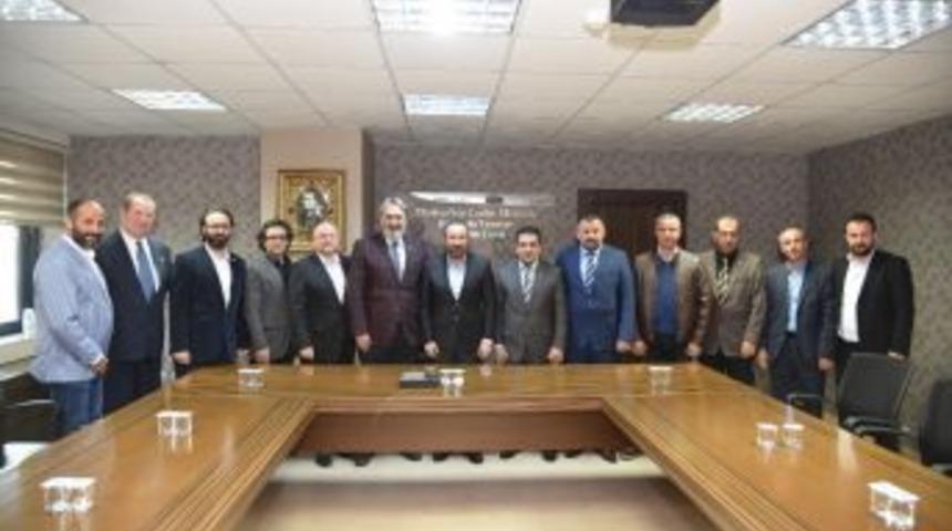 Başkan Doğan, Kocaeli Amat&ouml;r Spor Kul&uuml;pleri Federasyonu Y&ouml;netimini Ağırladı