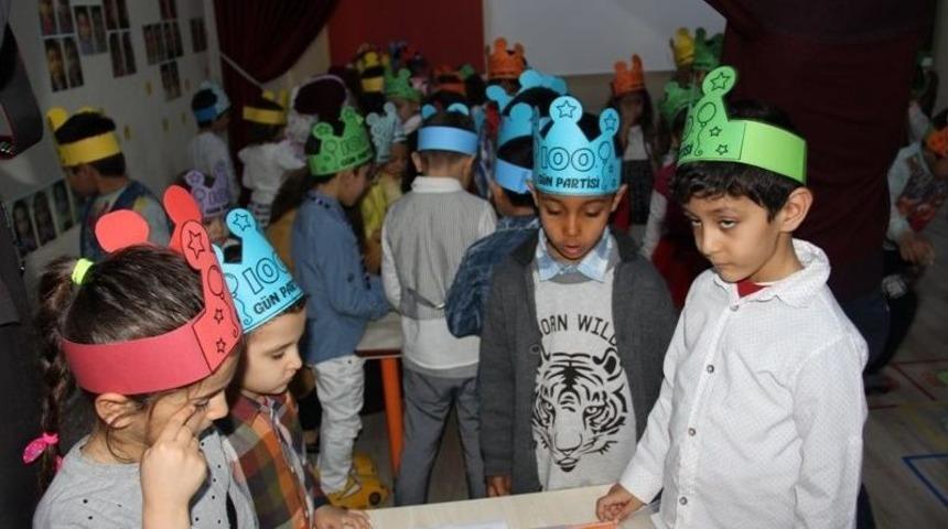 Şadan Doğan Anaokulunda 100&rsquo;&uuml;nc&uuml; G&uuml;n Etkinliği