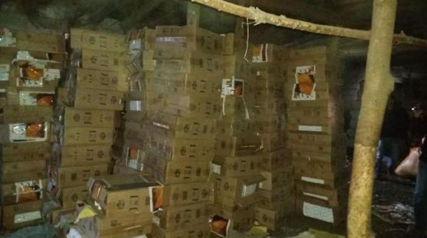 Y&uuml;ksekova'da 5 Milyon Paket Ka&ccedil;ak Sigara Ele Ge&ccedil;irildi