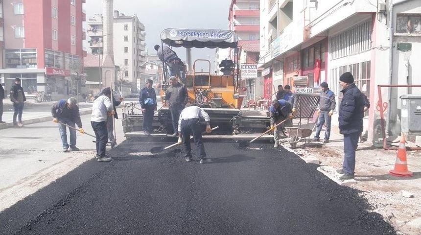 Beyşehir Belediyesi Sıcak Asfalt Sezonunu Erken A&ccedil;tı